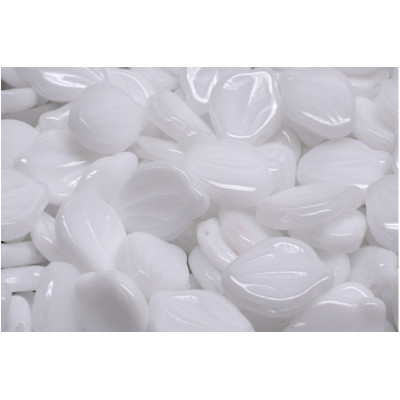 Peony Petal Beads 12x15 mm N. 2776 WHITE ALABASTER