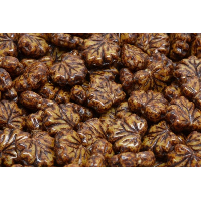 Maple Leaf Beads 13x11 mm N. 1486 IVORY TRAVERTINE