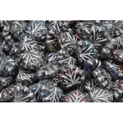 Maple Leaf Beads 13X11 mm N. 1494 Grau