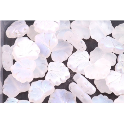 Maple Leaf Beads 13x11 mm N. 1566 CRYSTAL AB MAT