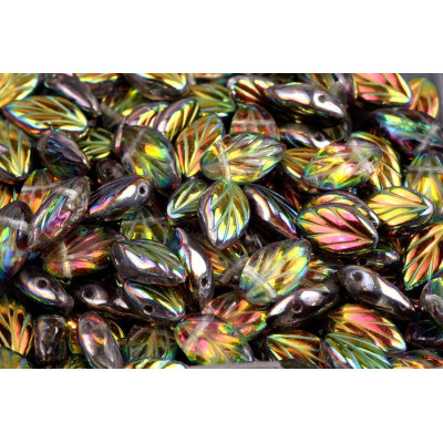 Beech Leaf Beads 7x11 mm N. 1604 Crystal