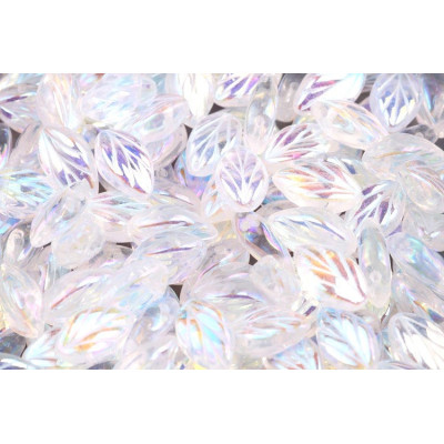 Beech Leaf Beads 7x11 mm N. 1605 CRYSTAL FULL AB