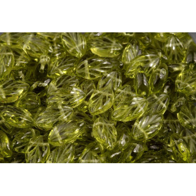 Beech Leaf Beads 7x11 mm N. 1610 OLIVINE LIGHT