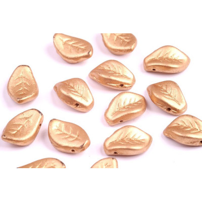 Wavy Leaf Beads 9x14 mm N. 1329 CRYSTAL BRONZE PALE GOLD