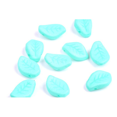 Wavy Leaf Beads 9x14 mm N. 1333 Light blue