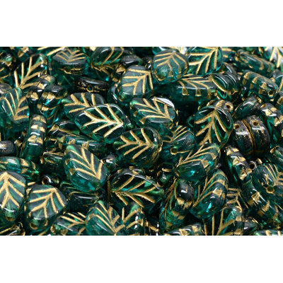 Mint Leaf Beads 10X8 mm N. 2636 Verde