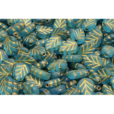 Mint Leaf Beads 10X8 mm N. 2637 Blau
