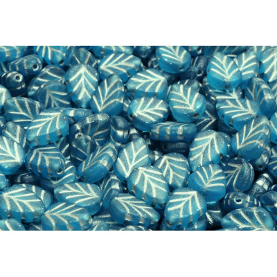 Mint Leaf Beads 10X8 mm N. 2638 Azul