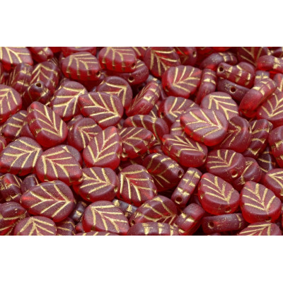 Mint Leaf Beads 10x8 mm N. 2639 Red