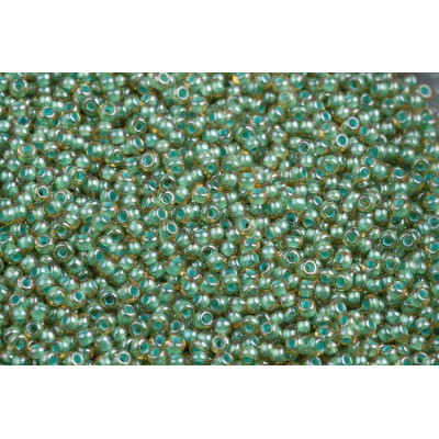Preciosa 10/0 Seed Beads Green Silver Lined 11024 | Czech Glass