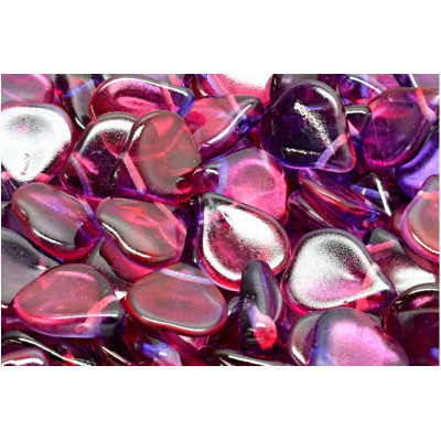 Heart Petal Beads 12X14 mm N. 3338 Viola