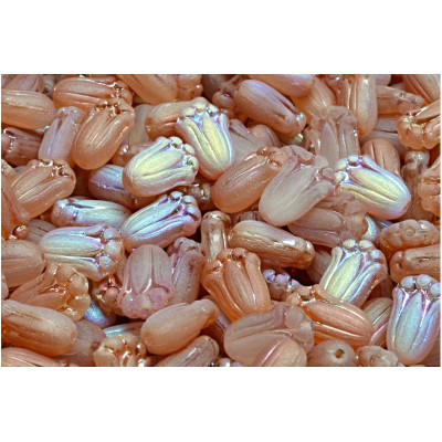 Tulip Bud Beads N. 2949 MATTE ORANGE RAINBOW