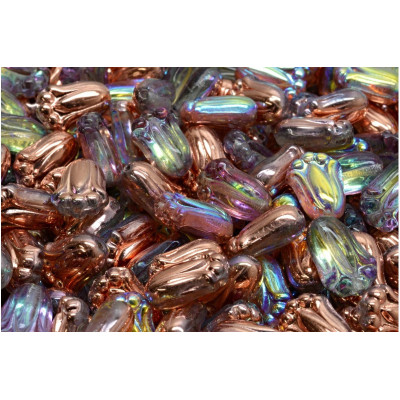 Tulip Bud Beads N. 2950 CRYSTAL COPPER RAINBOW