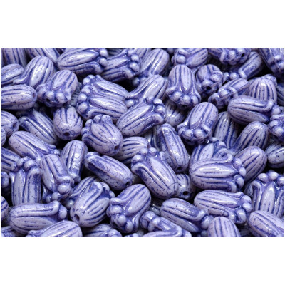 Tulip Bud Beads N. 2962 LIGHT VIOLET BLUE DECOR