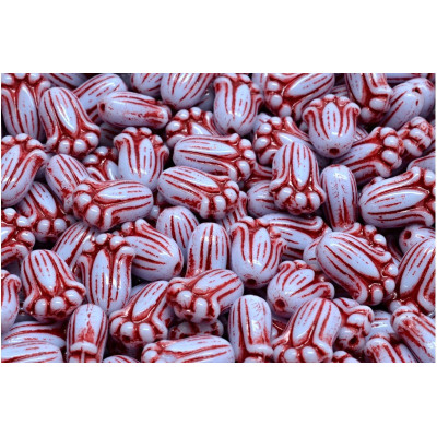 Tulip Bud Beads N. 2965 PURPLE BLUE RUBY DECOR