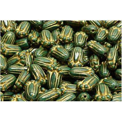 Tulip Bud Beads N. 2967 Grün