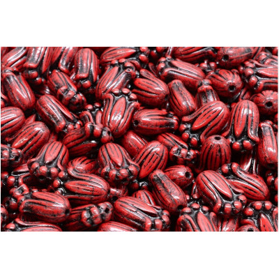 Tulip Bud Beads N. 2974 Rouge