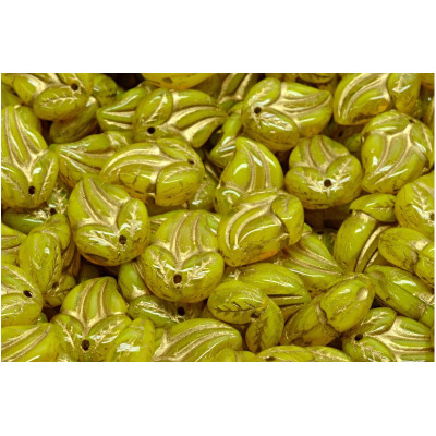 Flower Bud Beads 15x10 N. 3329 YELLOW/GOLD