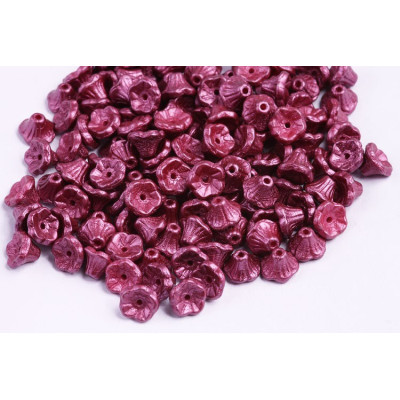 Violet Bell Flower Cup Beads 7x5mm Czech Glass 10pcs | Rutkovsky