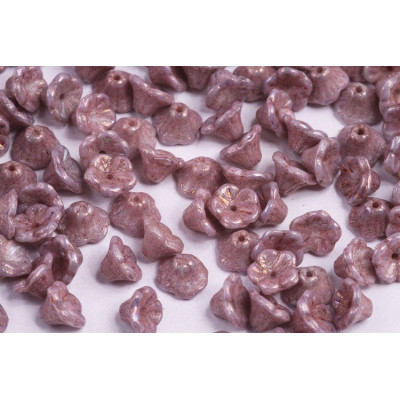 Bell Flower Cup Beads 7x5mm Mauve Iris 02010/15781 | Czech Glass