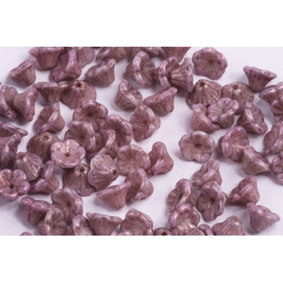 Bell Flower Cup Beads 7x5mm Mauve Vega 15726 | Czech Glass