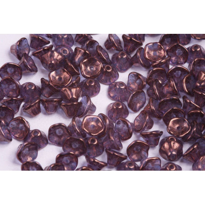 Bell Flower Cup Beads 7x5mm Vega on Crystal 15726 | Czech Glass