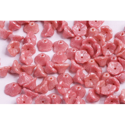 Pink Bell Flower Cup Beads 7x5mm 73020/14400 | Rutkovsky Glass