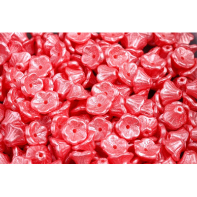 Bell Flower Cup Beads 7x5mm Pastel Light Coral 25007 | Czech Glass