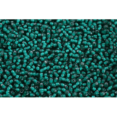 Preciosa 10/0 rocailles Transparent Matt Green 55716