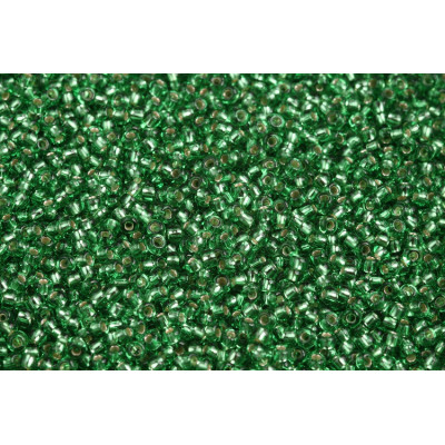 Preciosa rocailles 10/0 Transparent Green 57100 | Vetro Ceco