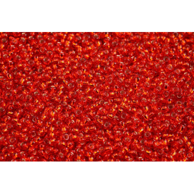 Czech Seed Beads 10/0 Transparent Red 97050 | Preciosa Glass
