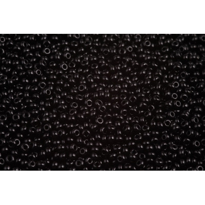 Czech Seed Beads 10/0 Opaque Jet Black 23980 | Preciosa Glass
