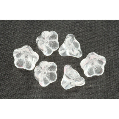 Bell Flower Beads 11x13mm Crystal 00030 | Czech Glass Beads
