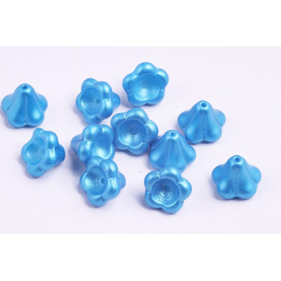 Bell Flower Beads 11x13mm Pearl Shine Azuro 02010/24009