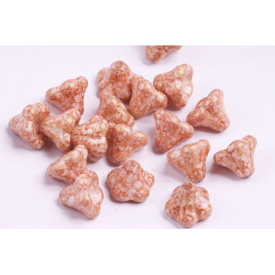 Bell Flower Beads 11x13mm Beige Travertine | Rutkovsky Czech Glass