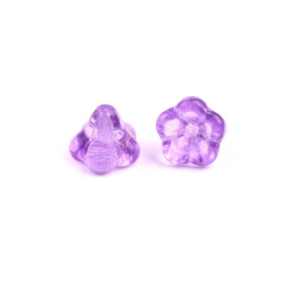 Bell Flower Beads 11x13mm Violet 00030/11095 | Czech Glass Beads