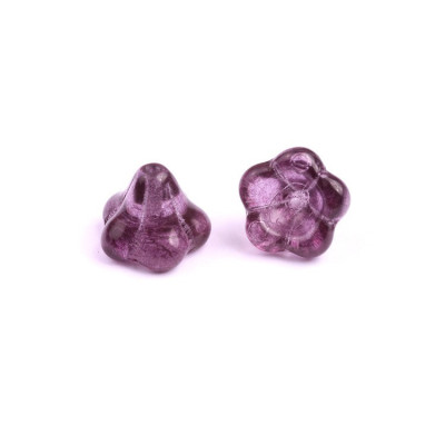 Bell Flower Beads 11x13mm Violet 00030/11078 | Czech Glass Beads