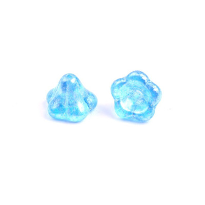 Bell Flower Beads 11x13mm Light Blue 00030/11036/53000 | Czech Glass
