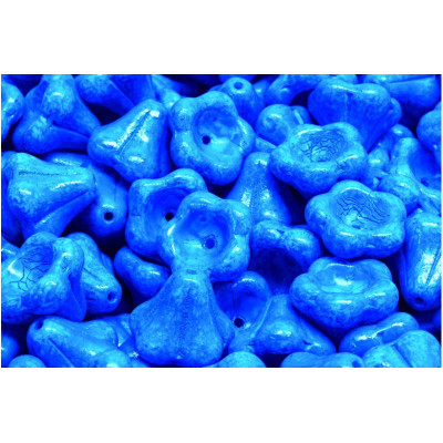 Bell Flower Beads 11x13mm Blue 02010-04309 | Czech Glass Beads