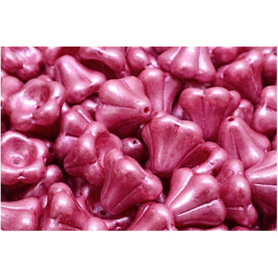 Bell Flower Beads 11x13mm Fuchsia Pink 04321 | Czech Glass