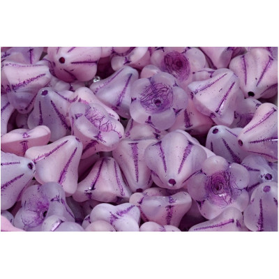 Bell Flower Beads 11x13mm Violet R0731-84100-54326 | Czech Glass