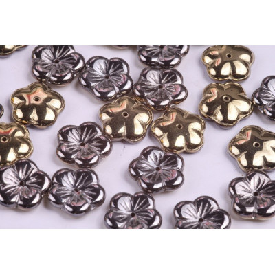 Apple Flower Beads 14x14mm Crystal California Graphite 00030/98547