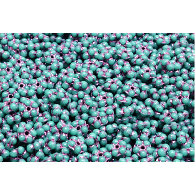 Forget me Not  N. 3611 TURQUOISE GREEN PINK DECOR