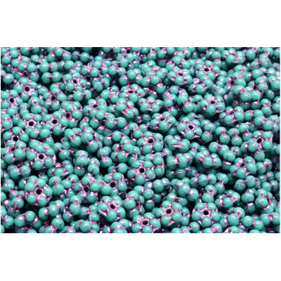 Forget me Not N. 3611 TURQUOISE GREEN PINK DECOR