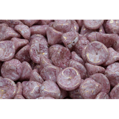 Daylily Flower Beads 10x8mm Violet Terracotta 02010/15496