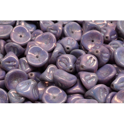 Daylily Flower Beads 10x8mm White Alabaster Vega 02010/15726