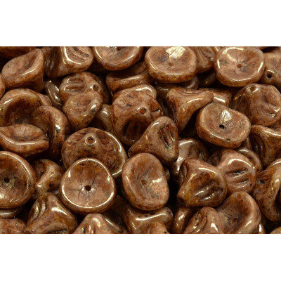 Daylily Flower Beads 10x8mm Pink Terracotta 13020/15696 | Czech Glass