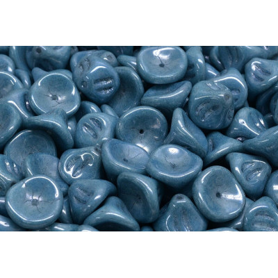 Daylily Flower Beads 10x8mm Blue Luster 02010/14464 | Rutkovsky