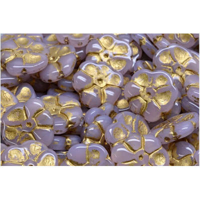 Primrose Beads 15x15mm Opal Pink Gold 71200-54302 | Czech Glass
