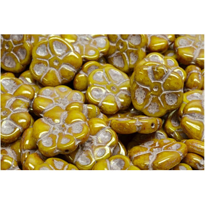 Primrose Beads 15x15mm Limon Red Luster 83120-14495-54311 | Glass